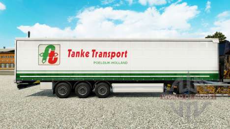 La peau Tanke de Transport sur semi-remorque-rid pour Euro Truck Simulator 2