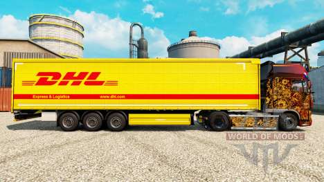 La peau DHL pour les remorques pour Euro Truck Simulator 2