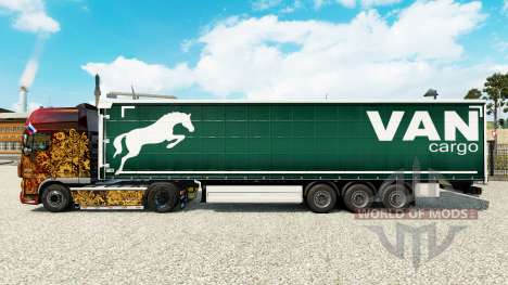 Haut auf einen Vorhang Cargo Van semi-trailer für Euro Truck Simulator 2