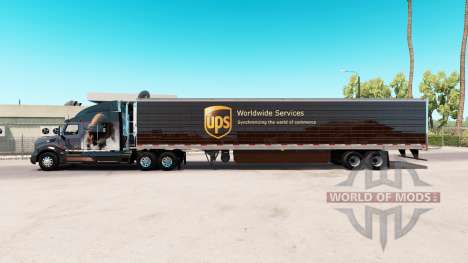 Haut UPS extended trailer für American Truck Simulator