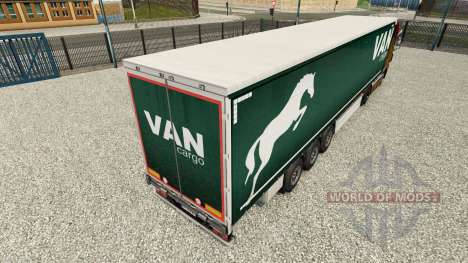 La peau sur un rideau de Fret Van semi-remorque pour Euro Truck Simulator 2