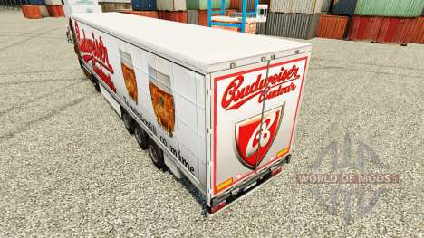 Budweiser peaux pour les remorques pour Euro Truck Simulator 2