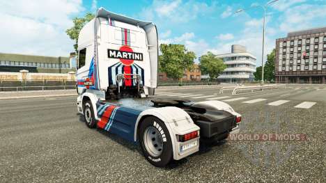 La peau Martini Rancing sur le tracteur Scania pour Euro Truck Simulator 2