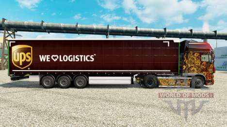 La peau UPS Inc. sur semi pour Euro Truck Simulator 2