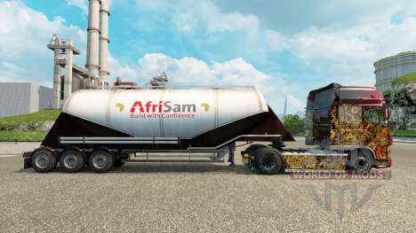 Haut AfriSam Zement semi-trailer für Euro Truck Simulator 2