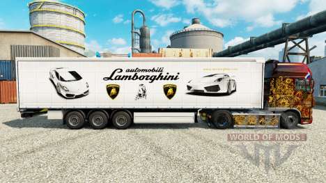 La peau Lamborghini semi-remorques pour Euro Truck Simulator 2