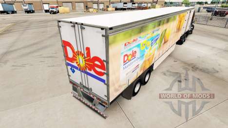 Haut Dole auf einem Vorhang semi-trailer für American Truck Simulator