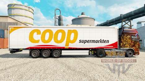 La peau Coop sur les remorques pour Euro Truck Simulator 2