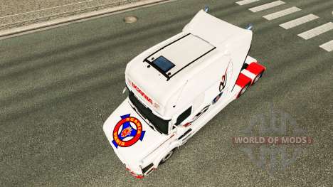 Weiße Haut für LKW Scania T für Euro Truck Simulator 2