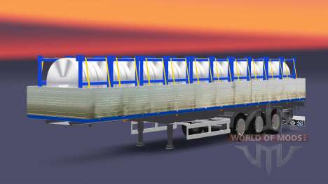 Plateau semi-remorque avec une cargaison de bobi pour Euro Truck Simulator 2