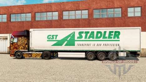 La peau de la TPS Stadler sur un rideau semi-rem pour Euro Truck Simulator 2