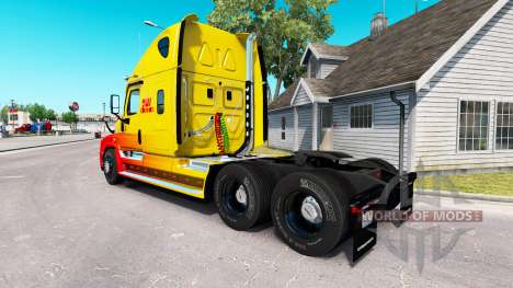 La peau DHL pour tracteur Freightliner Cascadia pour American Truck Simulator