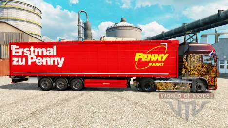La peau Penny Markt sur semi pour Euro Truck Simulator 2