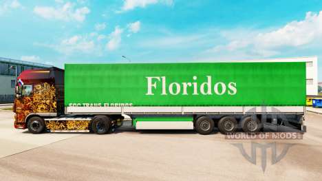 La peau Floridos pour les remorques pour Euro Truck Simulator 2