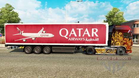 Qatar Airways de la peau pour les remorques pour Euro Truck Simulator 2