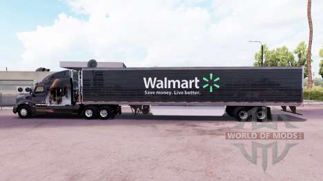 La peau Walmart étendue de la remorque pour American Truck Simulator