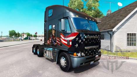 Haut Uncle Sam auf dem LKW Freightliner Argosy für American Truck Simulator