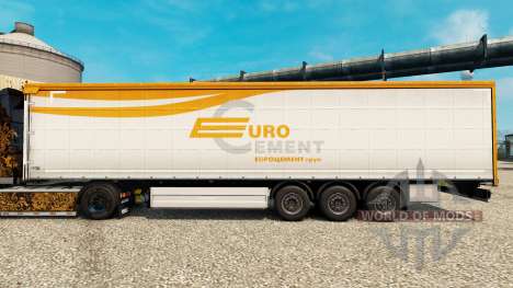 La peau EUROCEMENT pour les remorques pour Euro Truck Simulator 2