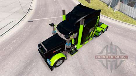Skin Monster Energy Grün auf der truck-Peterbilt für American Truck Simulator
