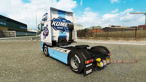 La peau HC Kometa Brno sur le tracteur DAF pour Euro Truck Simulator 2