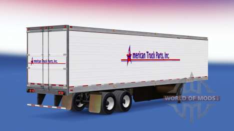 Haut Amerikanischen Truck Parts Inc. auf dem Anh für American Truck Simulator