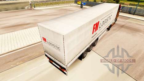 La peau FM Logistic dans le semi pour Euro Truck Simulator 2