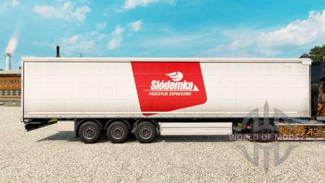 La peau Siodemka sur un rideau semi-remorque pour Euro Truck Simulator 2