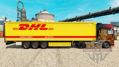 DHL v3 skin für Trailer für Euro Truck Simulator 2