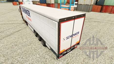 La peau Schenker Logistics pour les remorques pour Euro Truck Simulator 2
