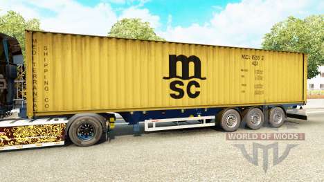 Auflieger-container-Schiff MSC Personalmanagemen für Euro Truck Simulator 2