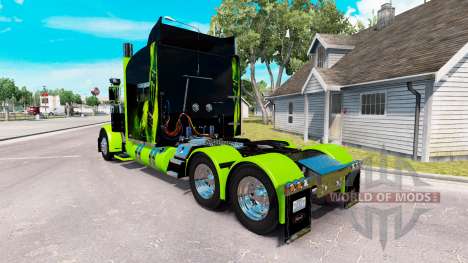 Skin Monster Energy Grün auf der truck-Peterbilt für American Truck Simulator