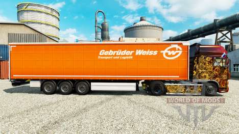 Skin Gebruder Weiss on semi für Euro Truck Simulator 2
