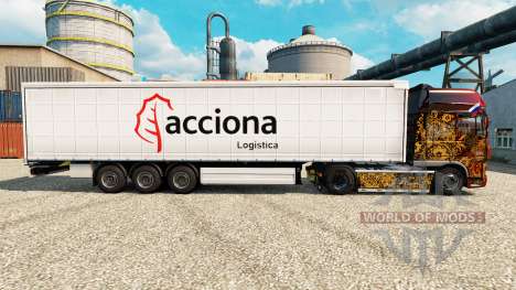 La peau Acciona pour les remorques pour Euro Truck Simulator 2