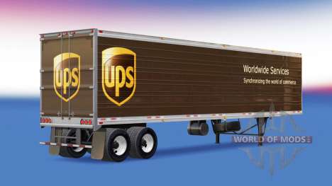Haut UPS auf dem Anhänger für American Truck Simulator