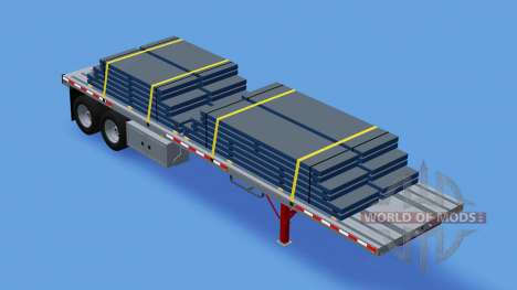 Zwei-Achs-semi-Tieflader-Plattform für American Truck Simulator