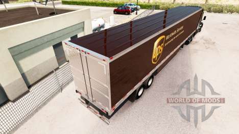 Haut UPS extended trailer für American Truck Simulator