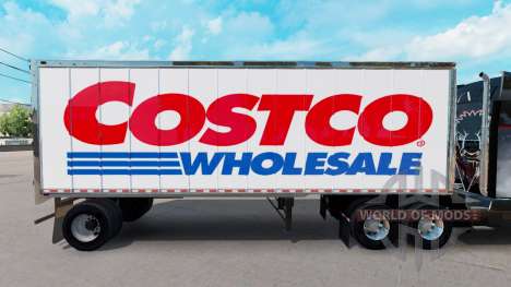 La peau Costco Wholesale sur une petite remorque pour American Truck Simulator