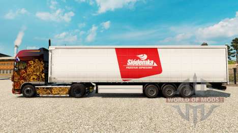 Haut Siodemka auf einen Vorhang semi-trailer für Euro Truck Simulator 2