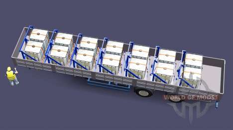 Plateau semi-remorque avec une charge de sulfate pour Euro Truck Simulator 2
