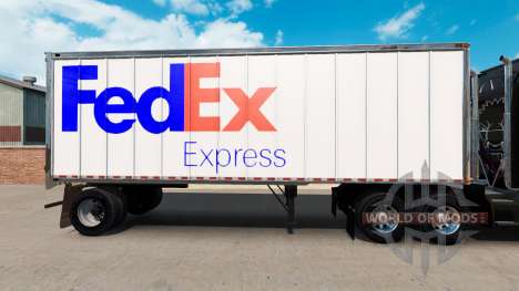 La peau FedEx petite remorque pour American Truck Simulator