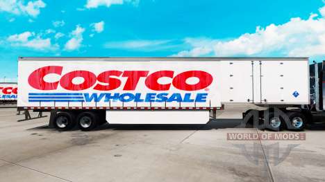 De la peau au Costco Wholesale rideau semi-remor pour American Truck Simulator