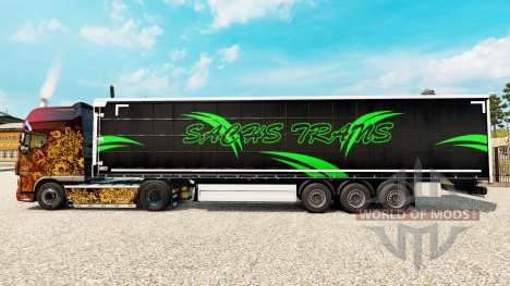 Haut Sachs Trans auf einen Vorhang semi-trailer für Euro Truck Simulator 2