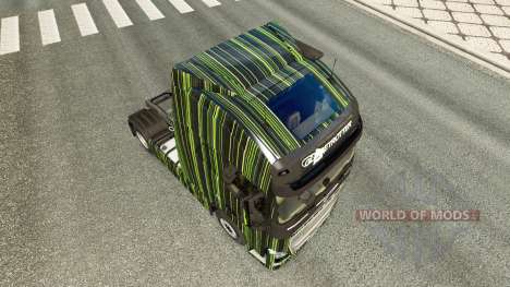 Grüne Streifen Haut für Volvo-LKW für Euro Truck Simulator 2