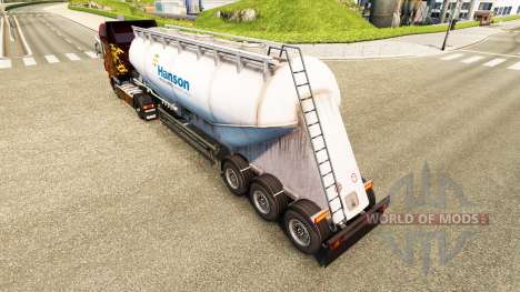 La peau Hanson ciment semi-remorque pour Euro Truck Simulator 2