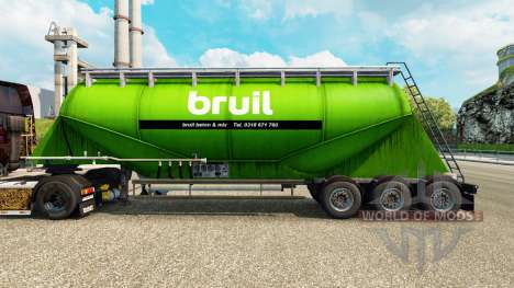 La peau Bruil de ciment semi-remorque pour Euro Truck Simulator 2