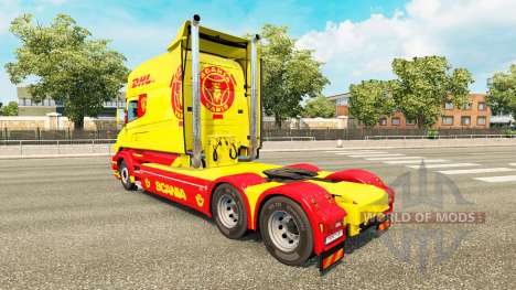 La peau DHL pour Scania T camion pour Euro Truck Simulator 2