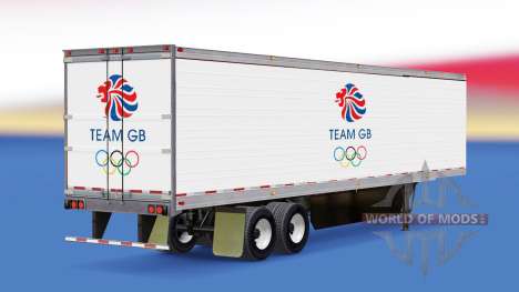 Haut Team GB auf gekühlten Auflieger für American Truck Simulator