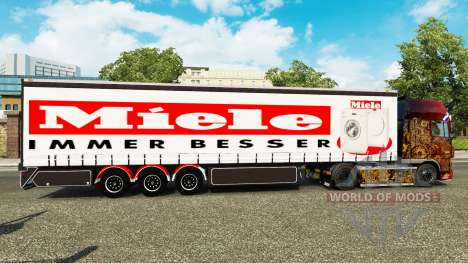 Rideau semi-remorque de marque Miele pour Euro Truck Simulator 2