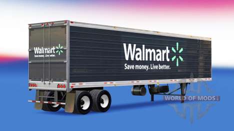 La peau Walmart sur la remorque pour American Truck Simulator
