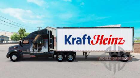 La peau Kraft Heinz sur une petite remorque pour American Truck Simulator